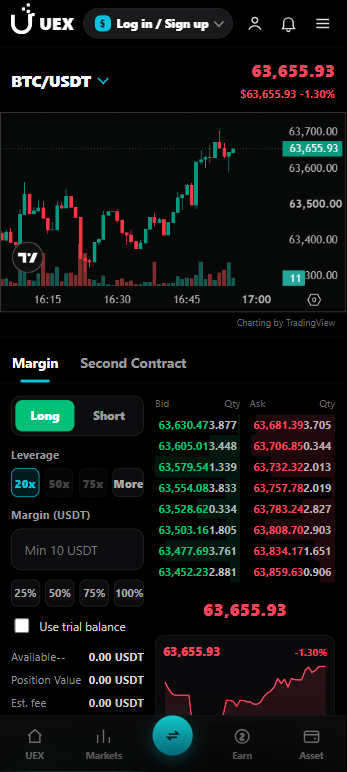 UEX Mobile trading app