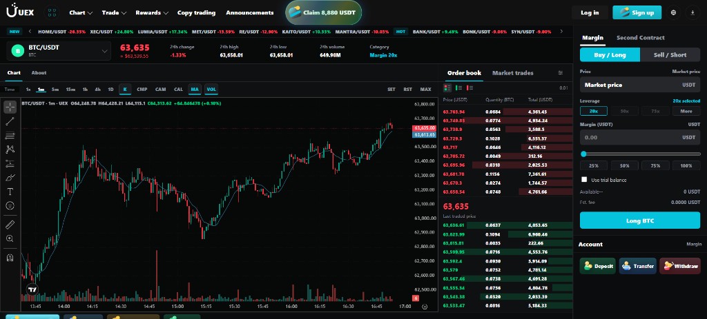 UEX PC trading terminal